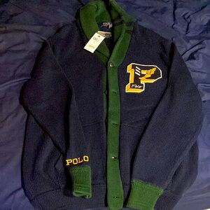 Polo P Wing cardigan sweater size L